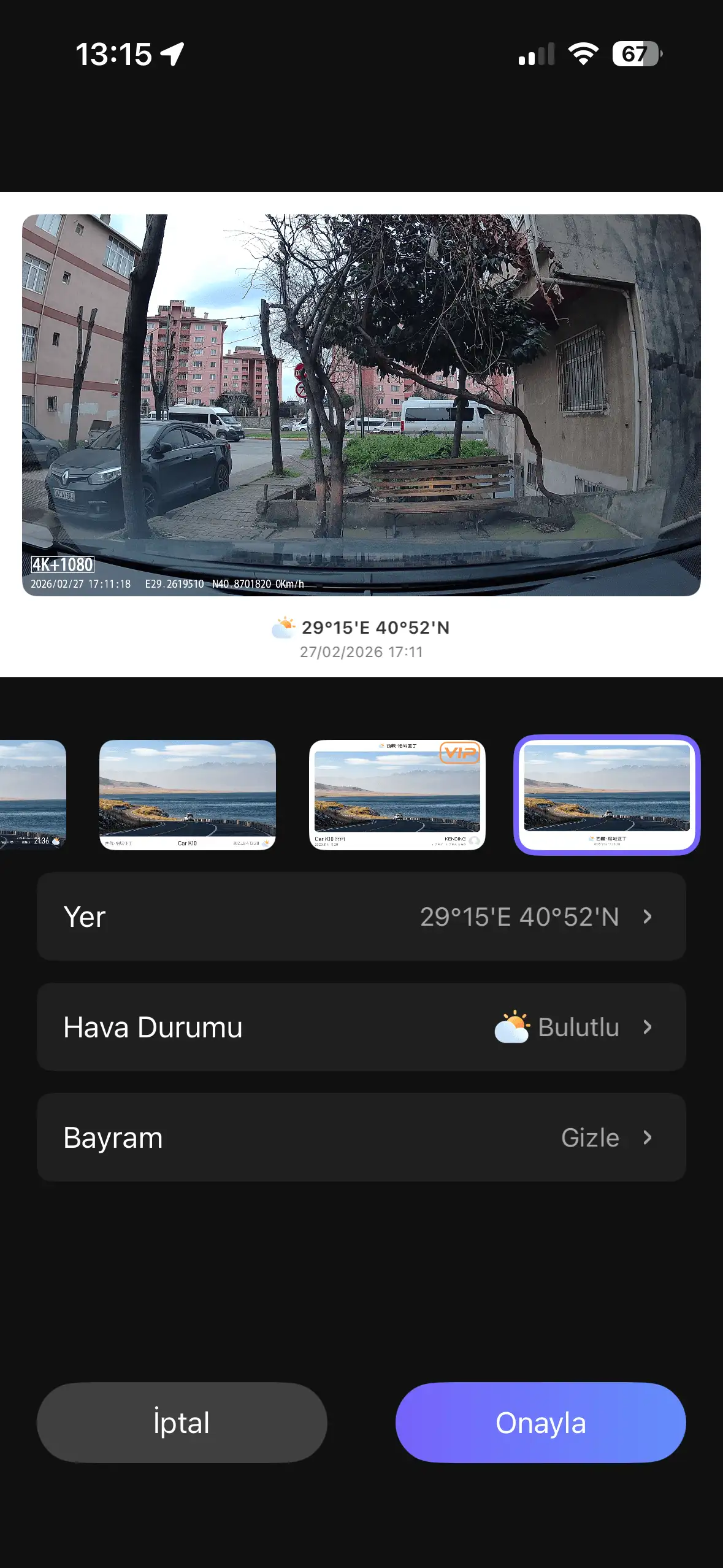Seyir kaydı görseli